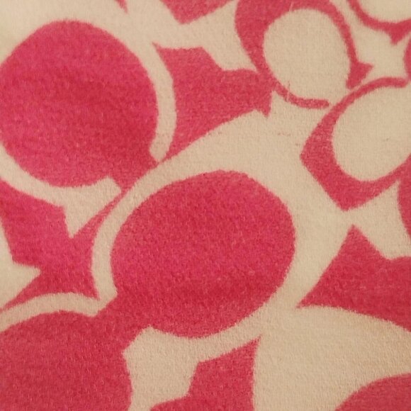 Auth COACH - Pink White Scarf - Picture 5 of 8